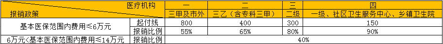 医保、新农合参保人员住院医疗待遇标准